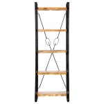 Vidaxl bibliothque  5 niveaux 60x30x180 cm bois de manguier solide