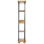 Vidaxl bibliothque  5 niveaux 80x35x180 cm bois de manguier et acier