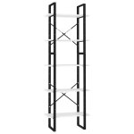 Vidaxl bibliothque  5 niveaux blanc 60x30x175 cm agglomr