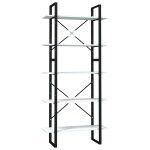 Vidaxl bibliothque  5 niveaux blanc 80x30x175 cm agglomr