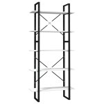 Vidaxl bibliothque  5 niveaux blanc 80x30x175 cm bois de pin