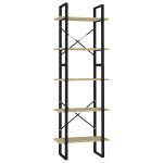 Vidaxl bibliothque  5 niveaux chne sonoma 60x30x175 cm agglomr