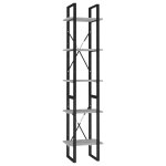 Vidaxl bibliothque  5 niveaux gris bton 40x30x175 cm agglomr