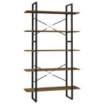 Vidaxl bibliothque  5 niveaux marron 100x30x175 cm bois de pin