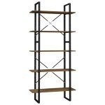 Vidaxl bibliothque  5 niveaux marron 80x30x175 cm bois de pin