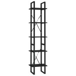 Vidaxl bibliothque  5 niveaux noir 40x30x175 cm agglomr