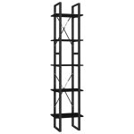 Vidaxl bibliothque  5 niveaux noir 40x30x175 cm bois de pin