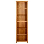 Vidaxl bibliothque  6 tagres 52x22x180 cm bois de chne massif