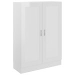 Vidaxl bibliothque blanc brillant 82, 5x30, 5x115 cm agglomr