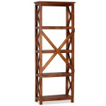 Vidaxl bibliothque bois massif d'acacia finition 60x30x160 cm
