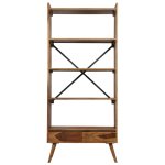 Vidaxl bibliothque bois massif de sesham 75 x 30 x 170 cm