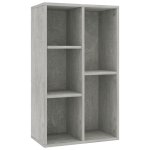 Vidaxl biblioth�que / buffet gris b�ton 50x25x80 cm agglom�r�