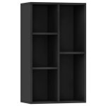 Vidaxl biblioth�que / buffet noir 50x25x80 cm agglom�r�