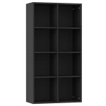 Vidaxl biblioth�que / buffet noir 66 x 30 x 130 cm agglom�r�