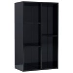 Vidaxl bibliothèque / buffet noir brillant 50x25x80 cm aggloméré Vidaxl bibliothèque / buffet noir brillant 50x25x80 cm aggloméré
