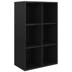 Vidaxl bibliothèque / buffet noir brillant 66x30x97, 8 cm aggloméré Vidaxl bibliothèque / buffet noir brillant 66x30x97, 8 cm aggloméré