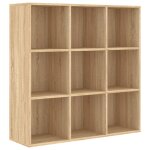 Vidaxl bibliothque chne sonoma 98x30x98 cm agglomr