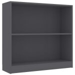 Vidaxl bibliothque gris 80 x 24 x 75 cm agglomr