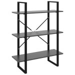 Vidaxl bibliothque gris 80x30x105 cm agglomr