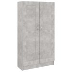 Vidaxl biblioth�que gris b�ton 82, 5x30, 5x150 cm agglom�r�