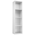 Vidaxl bibliothque / meuble tv blanc brillant 36x30x143 cm agglomr