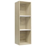 Vidaxl bibliothque / meuble tv blanc et chne sonoma 36x30x114 cm