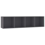 Vidaxl bibliothque / meuble tv gris 143 x 30 x 36 cm