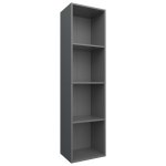 Vidaxl bibliothque / meuble tv gris 36 x 30 x 143 cm agglomr