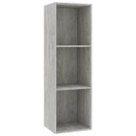 Vidaxl biblioth�que / meuble tv gris b�ton 36 x 30 x 114 cm agglom�r�