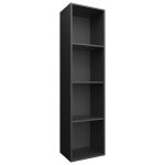 Vidaxl bibliothque / meuble tv noir 36 x 30 x 143 cm agglomr