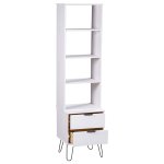 Vidaxl bibliothque new york range blanc bois de pin massif