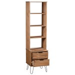 Vidaxl bibliothque new york range bois clair bois de pin massif