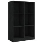 Vidaxl bibliothque noir 70x33x110 cm bois de pin massif