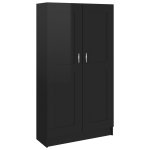 Vidaxl bibliothque noir brillant 82, 5x30, 5x150 cm agglomr