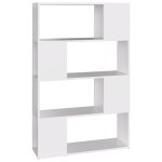 Vidaxl biblioth�que / s�parateur de pi�ce blanc 80x24x124, 5 cm agglom�r�