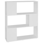 Vidaxl biblioth�que / s�parateur de pi�ce blanc 80x24x94 cm agglom�r�