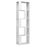 Vidaxl biblioth�que / s�parateur de pi�ce blanc brillant 45x24x159 cm