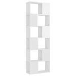 Vidaxl biblioth�que / s�parateur de pi�ce blanc brillant 60x24x186 cm