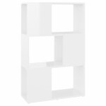 Vidaxl biblioth�que / s�parateur de pi�ce blanc brillant 60x24x94 cm