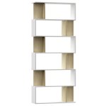 Vidaxl biblioth�que / s�parateur de pi�ce blanc ch�ne sonoma 80x24x192cm