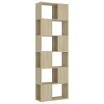 Vidaxl bibliothque / sparateur de pice chne sonoma 60x24x186 cm