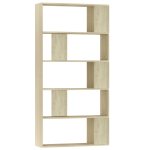 Vidaxl bibliothque / sparateur de pice chne sonoma 80x24x159 cm