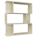 Vidaxl bibliothque / sparateur de pice chne sonoma 80x24x96 cm
