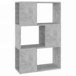 Vidaxl biblioth�que / s�parateur de pi�ce gris 60x24x94 cm agglom�r�