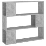 Vidaxl biblioth�que / s�parateur de pi�ce gris b�ton 100x24x94 cm