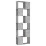 Vidaxl bibliothque / sparateur de pice gris bton 60x24x186 cm