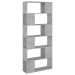 Vidaxl bibliothque / sparateur de pice gris bton 80x24x186 cm