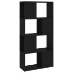 Vidaxl biblioth�que / s�parateur de pi�ce noir 60x24x124, 5 cm agglom�r�