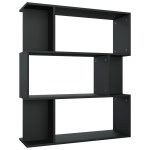 Vidaxl biblioth�que / s�parateur de pi�ce noir 80x24x96 cm agglom�r�