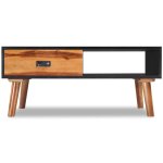 Vidaxl bois d'acacia massif table basse 90 x 50 x 40 cm